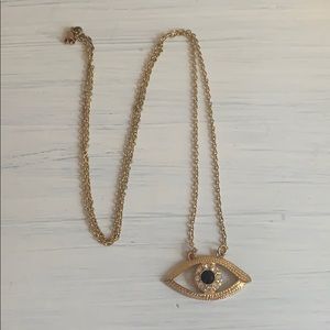 Evil eye gold necklace
